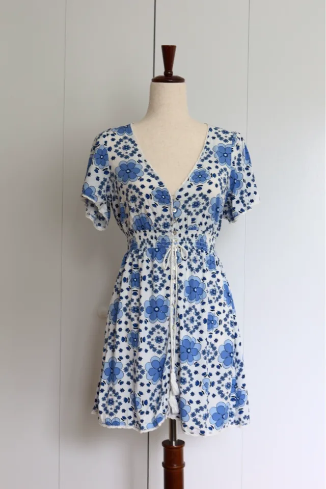 Forever 21 blue floral mini dress, photo 3