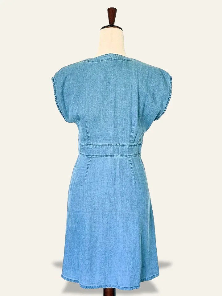 LOFT chambray button-front dress, photo 2