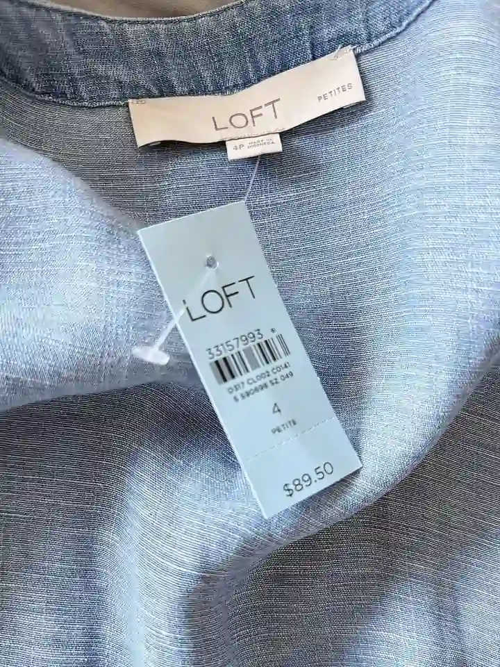 LOFT chambray button-front dress, photo 3