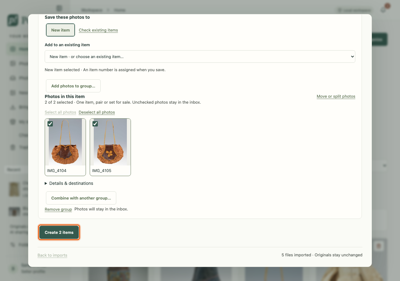 Reviewing photo groups